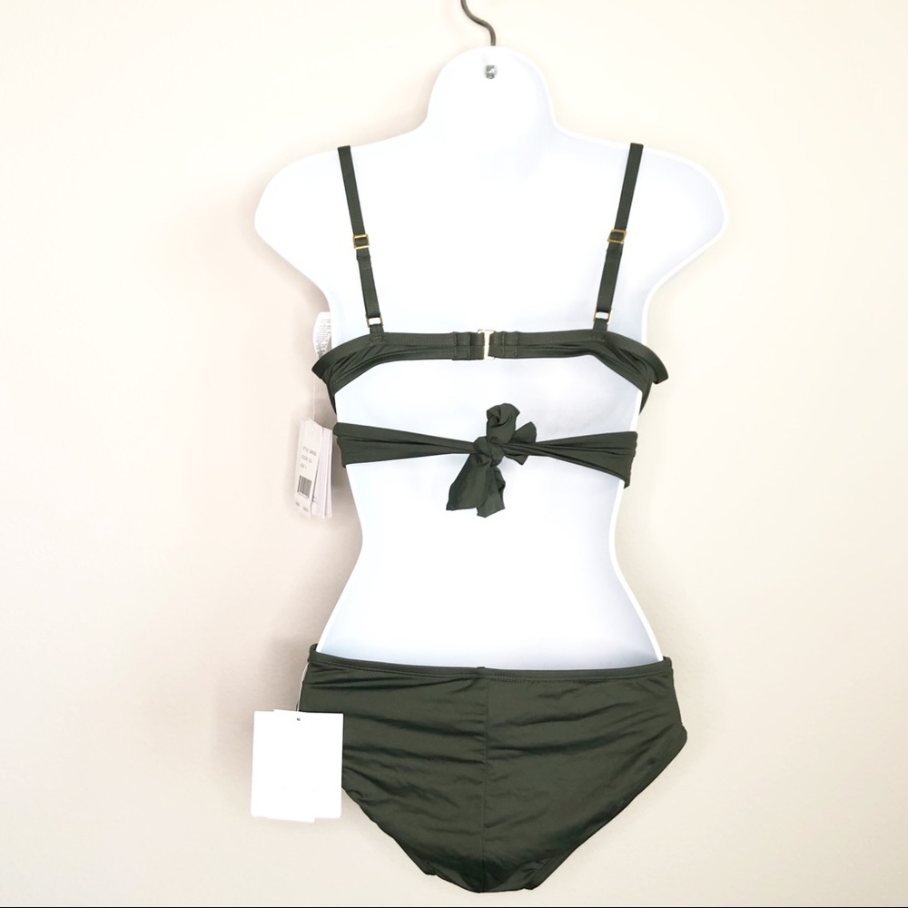 La Blanca Island Goddess Underwire Standard Island Goddess Shirred Hipster Set - Picture 3 of 7